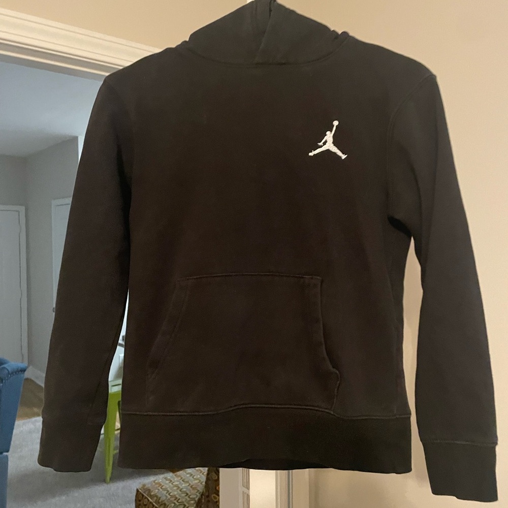 Jordan Black Hoodie with White Logo